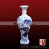 Hand Painting Excellent Quality Blue and White Porcelain Ceramic Liquor Bottle for Home Decoration thumbnail-1
