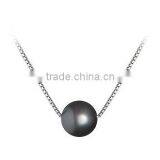 White Pearl Pendant Necklace thumbnail-1