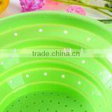 Silicone Folding Kitchenware Colander With Handle thumbnail-3