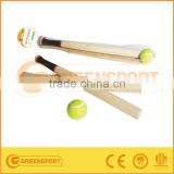 wooden cricket set with baseball bat