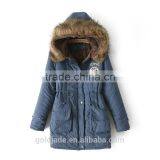 High Quality Womens Parka Coat Fur Hood For Winters European Down Feather Overcoat thumbnail-3