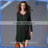 New Latest Fashion Dress Styles Woman Long Sleeve Slim Fshion Show Dresses thumbnail-1