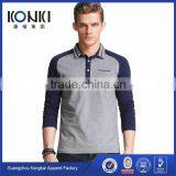 Custom Raglan 3/4 Sleeve Polo T-shirts 100% Cotton