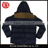 Botton Zipper up Winter Padded Jacket Men Coat With Hoody thumbnail-2