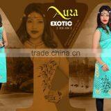 Straight Collar Designer Embroidery Kurtis thumbnail-1
