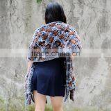 CX-B-65F Factory Direct Sale Knitted Fur Scarf Shawl Rabbit Fur Cape Dresses Blanket Scarf thumbnail-3