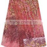 Shanghai Bestway Fashionable Shiny Textile Material Fabric French Lace Fabric Nice Tulle Lace With Sequins and Beads FL1395 thumbnail-3