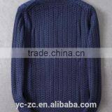 Deep Blue Pullover Crocheted Sweater for Man thumbnail-2