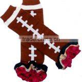Wholesale Red Legging Football Pattern 100% Cotton Baby Leg Warmers thumbnail-4