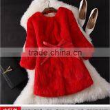 2016 Real Rabbit Fur Coat Women Winter Genuine Fur Coat Girls Slim Gilet Short Jacket Natural Rabbit Fur Coat thumbnail-3