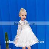 Baby Girls Fall Lace Long Sleeve White Tutu Dress thumbnail-3
