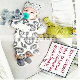 S60692B Baby Boy Girl Clothes Long Sleeve Rompers Toddler Coveralls Infant Jumpsuits Children Clothing Candy Print Summer Romper thumbnail-1