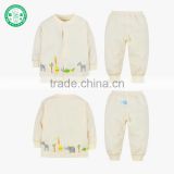 Eco friendly cotton baby clothes 2 pcs warm children pajamasfrom china factory