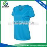 Short Sleeve Blue Color Function Fabric Sports t Shirts for Women thumbnail-1