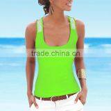 Polyester Crop Top Tank Top2016 New Arrive Women Different Size for Choice & Short Front Long Back Printed thumbnail-4