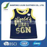 Wholesale Summer Print Cotton Casual Cheap t Shirt Sleeveless Kids Boys Shirts thumbnail-1