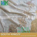 2016 Fashion Lace Fabric Bilateral Symmetry White Beige Cotton Openwork Embroidery 2016 Fashionin-friendly Soft Summer Dress thumbnail-1