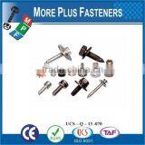 Taiwan Stainless Steel Copper Brass Aluminum Square Washer Hex Head Sem Screw thumbnail-5