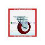 Medium Heavy Duty Brake Steel Red Caster thumbnail-1