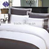 Wholesale 4pcs Embroidered Bed Linen 100% Cotton White Bedding Set Hotel Bed Sheet Set thumbnail-2