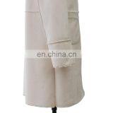 Ladies Korean Style Winter Latest Design Pink Long Coat With Two Big Pockets thumbnail-5