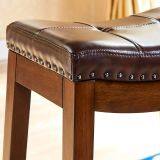 IVSY 7066 Simple Antique Bar Stool Hotel Furniture Home Bar Chair Restaurant Solid Wood Stool 21.5