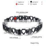 Heart Style Arthritis Bangle Adjustable Titanium Magnetic Bracelet for Women thumbnail-2