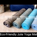 SGS Test Report 100% Natural Material Top Quality Hemp Jute Yoga Mat