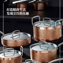 Copper Tri-ply Stainless Steel Fry Pan Sauce Pan Casserole thumbnail-4