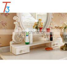 White Wooden Vanity Makeup Table Bedroom Furniture Dresser With Mirror thumbnail-5