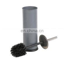 2021 Simple Design Household Stainless Steel Toilet Cleaning Brush With Holder Bathroom Single Standing Toilet Brush
