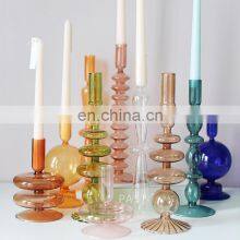Nordic INS Kerzenhalter Glass Hurricane Candle Holders Crafts Ornaments Candlestick Glass Candle Holders in Bulk for Home Decor thumbnail-2