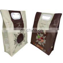 Factory Printing Dry Fruit Nuts Oatmeal 8 Side Gusset Bag With Handle Customized Packaging Flat Bottom Bag With Zipper thumbnail-1