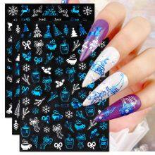 New Nail Sticker Ins Autumn and Winter Maple Leaf Ginkgo Leaf Pumpkin Mushroom Hazelnut Back Adhesive Nail Sticker thumbnail-2
