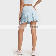 Pleated Tennis Pickleball Skirts With Nylon Pocket Shorts Custom Quick Dry Sportswear For Girls thumbnail-4