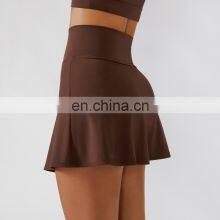 High Waisted Lightweight Tennis Skirts Shorts Sports Golf Anti Glare Mini Skorts Dresses thumbnail-4
