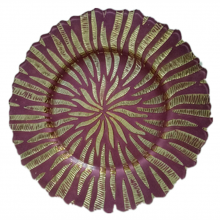 Luxury Events Blue And Gold Colored Charger Glass Under Plate For Wedding Table thumbnail-3