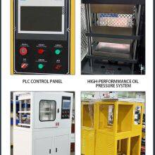 New 30ton/50ton Lab Vulcanizer PLC Controlled Plastic Hot Press Machine for Rubber With Reliable Engine Pump for Manufacturing thumbnail-3