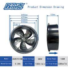 350FZY-DB 230V 400V Industrial Frequency Axial Flow Fan for Industrial Air Suction Type Small AC Cooling Fan thumbnail-4