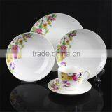 10.5 Inch Coupe Shape New Bone China Colorful Flower and Leaf Decorated Price Competitive Hebei Factory 20PCS Dinnerware Set thumbnail-1