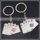 Hot Sale Custom Poker Shape Zinc Alloy Keychain With Cheaper Wholesale