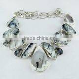 Beautiful Style Dandritic Opal Silver Necklace, Silver Jewelry Wholesaler, Handmade Silver Jewelry thumbnail-3