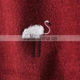 Warm Long Sleeve Knitting Wear Swan Embroided Lady Sweater Pullover thumbnail-6