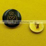 Black Enamelled Metal Shank Button For Dress --- MJ3689 thumbnail-2
