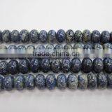 Natural Lapis Lazuli Roundel Bead Mineral Gemstone for Jewelry Making thumbnail-1