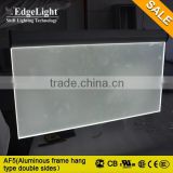 Edgelight led lightbox display board double sides visible frame, hanging frame for advertising lightbox display
