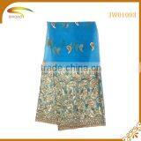 Wholesale High Quality Latest Chinese Nigerian Decorative Embroidery 3D Patterned Silk Fabric for Curtains and Dress thumbnail-3