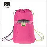 Custom Best Quality Design Your Logo Girls Pink Polyester Drawstring Bag