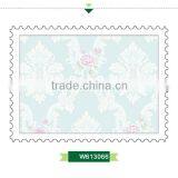 Discount Foaming Non Woven Wallpaper, Light Blue Country Floral Wall Covering for Project , Self Adhesive Wall Decal Online thumbnail-3