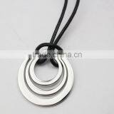 Handmade Stainless Steel Circle Pendant Necklace thumbnail-2